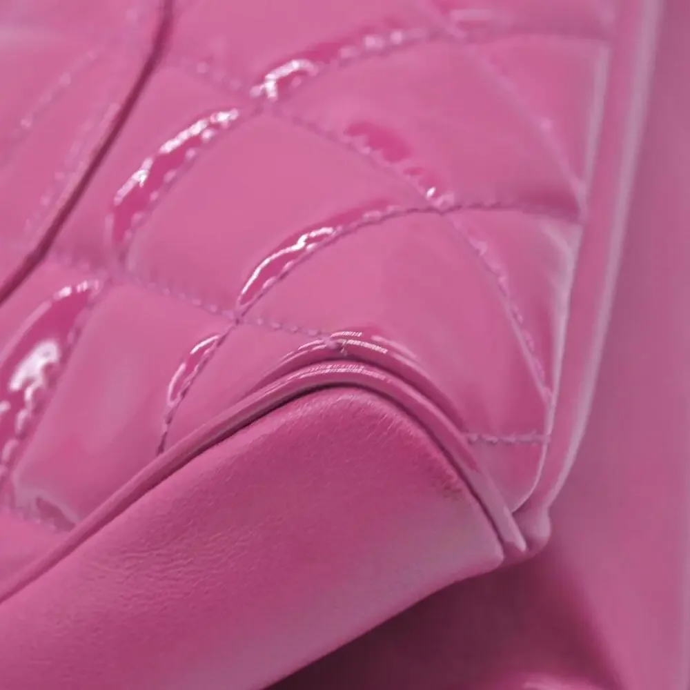 Chanel CC Quilted Patent Leather Crossbody Bag